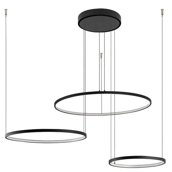 Lampa wisząca do salonu ring Circolo 10817 Nowodvorski LED 45W 3000K czarna