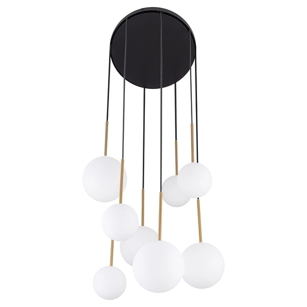 Lampa wisząca okrągła kaskada Karo 10934 Nowodvorski kule złota biała