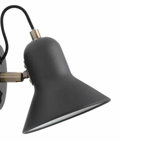 Industrialna LAMPA ścienna ASTAMA LP-1122/1W BK Light Prestige metalowa OPRAWA kinkiet regulowany czarny