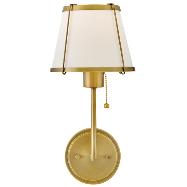 Lampa ścienna do jadalni Clarke HK-CLARKE1-DBR-OW z włącznikiem mosiądz