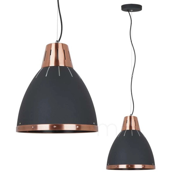 Lampa wisząca MERTON MD-HN8209 BK+RC metalowa industrialna loft grafitowy