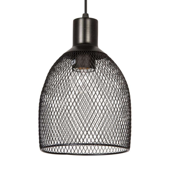 Wisząca lampa druciana VEN W-N 1789/1H metalowa czarna