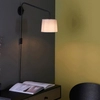 Regulowana lampa ścienna Carlson 79500 z abażurem czarny szary