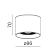 Sufitowe oczko czarne ONLY oprawa natynkowa LED 8W 2700K tubka 47018-M927-W3-PH-12