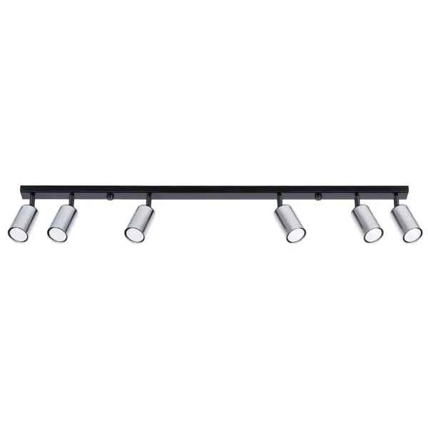 Sufitowa lampa na belce Winx SL.1372 Sollux metalowa chrom czarny