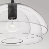 Kopułowa lampa wisząca LOTUS QN-LOTUS-P-BLK szklana czarna przezroczysta