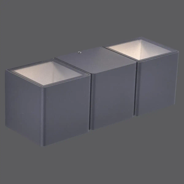 Prostokątna lampa elewacyjna Marcel LED 8W grafitowa