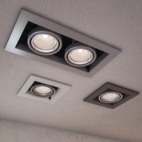 Oprawa wpuszczana modułowa podwójna LED 50W czarna Modern OUTLET