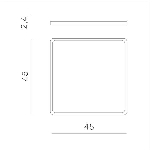 Lampa do biura sufitowa Panka AZ5374 LED 45W 2800K - 4000K - 6000K czarna