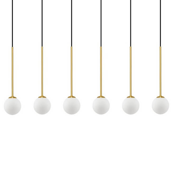 Molekułowa lampa wisząca CHAO LE44269 nad stół czarny złoty biały