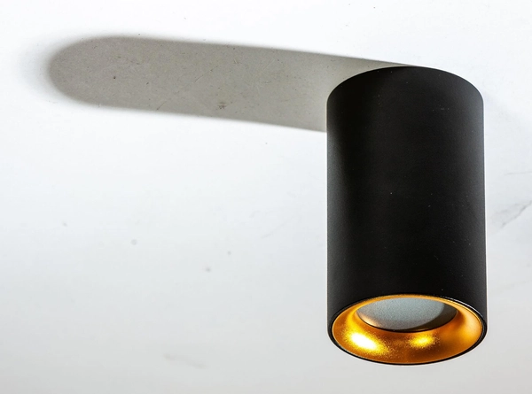 Natynkowa lampa przysufitowa Eiger AZ4261 IP54 czarna złota