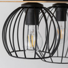 Lampa sufitowa Cyber 32356 druciak do przedpokoju czarny drewno