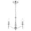 Potrójna lampa wisząca Marble MAR5338-EH Dar Lighting do kuchni na łańcuchu srebrna