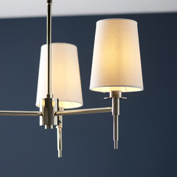 Wisząca lampa abażurowa L&-199455 Light& hampton biała nikiel