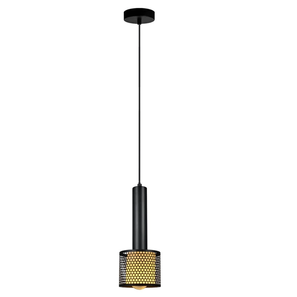 Salonowa lampa wisząca nad stół Amo LP-0702/1P BK metalowa czarna