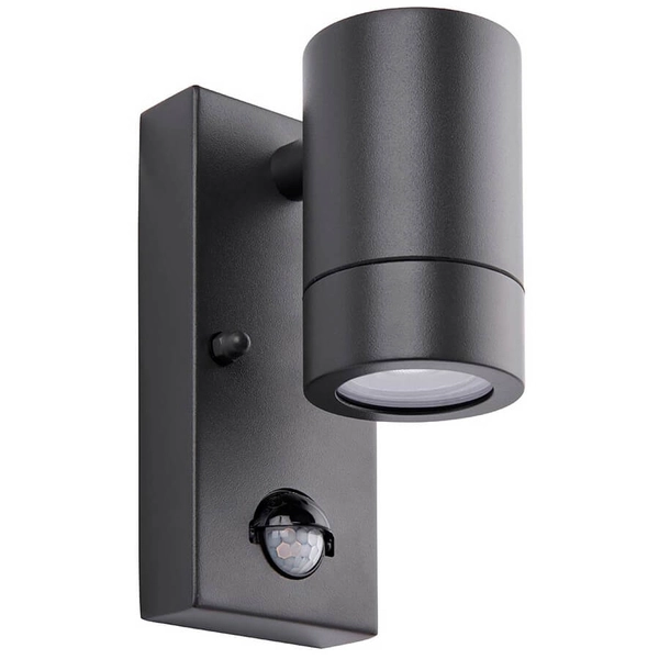 Tarasowa lampa ścienna Palin PIR 75099 tuba metalowa IP44 antracyt