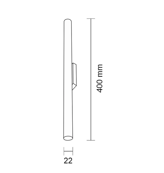 LAMPA ścienna KOSAME 4486 Shilo metalowa OPRAWA downlight tuba czarna