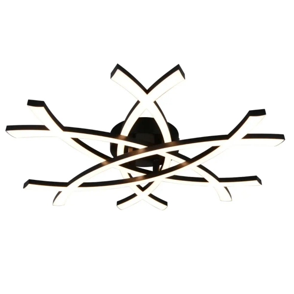 Designerski plafon natynkowy Pollock R63691132 LED 33W 3000K liniowy czarny