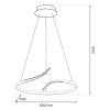 Salonowa lampa wisząca PERLA BLACK ML1177 LED 34W 4000K czarna