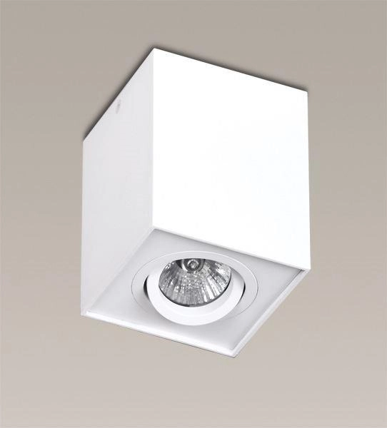 Spot LAMPA sufitowa BASIC SQUARE C0070 Maxlight natynkowa OPRAWA metalowa kostka cube biała