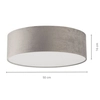 Lampa sufitowa do salonu okrągła Soft 40654 Sigma welurowy klosz szara
