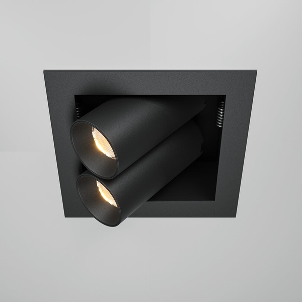 Podwójna lampa wpuszczana Magnum DL094-02-7W3K-B LED 14W 3000K tubki czarna