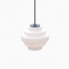 Szklana lampa wisząca Filo Milky 9002PL_G1_L do jadalni czarna biała