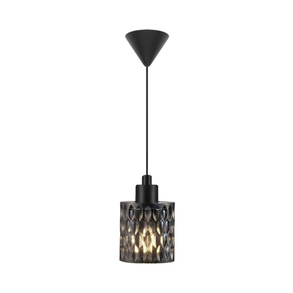 Wisząca lampa tuba Hollywood 46483047 szklana przydymiony