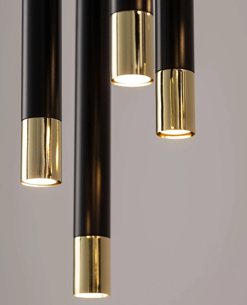 Jadalniana lampa wisząca Sopel Grand 33396 nad stół czarna złota