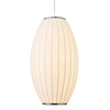 Owalna lampa wisząca SILK ST-2335-20 lampion jedwabna biała