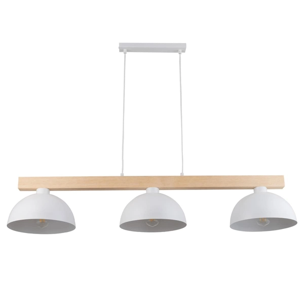 Lampa wisząca skandynawska Oslo 4712 TK Lighting drewniana potrójna biała
