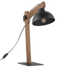 Lampka nocna rustykalna Oslo 5345 TK Lighting do sypialni drewniana czarna