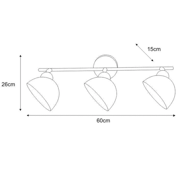Sufitowa LAMPA plafon Hope K-JSL-1305/3W Kaja regulowana OPRAWA szklane kopuły chrom beżowe
