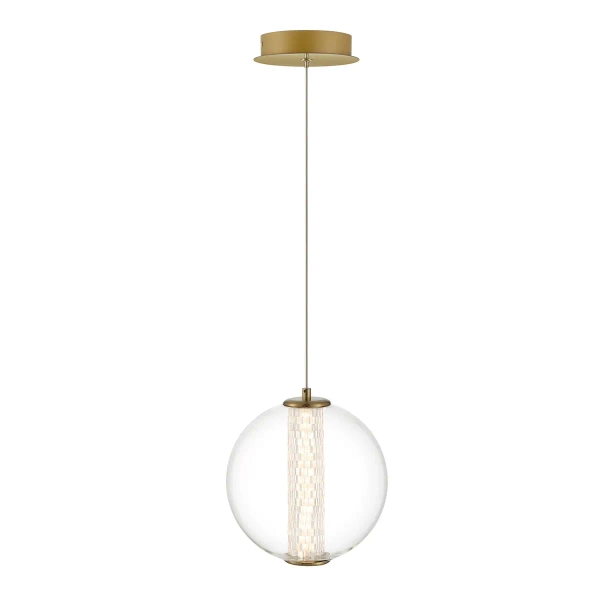 Wisząca lampa Atomo QN-ATOMO-1P-BG LED 9W 3000K szklana kula złoty