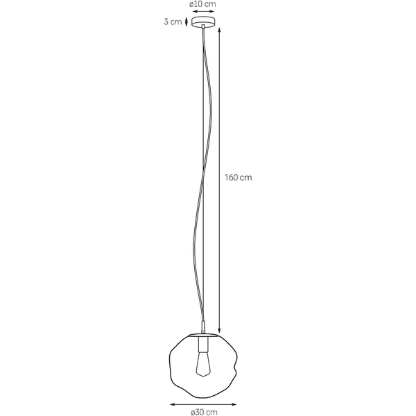 LAMPA wisząca AVIA M 10417115 Kaspa szklana OPRAWA zwis bursztynowy
