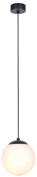 Lampa wisząca Savoy K-4921 szklana kula biała czarna