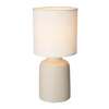 Ceramiczna lampka nocna Iner 41-79879 abażur biała beżowa