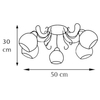 Zdobiona lampa sufitowa 8957/5 8C szklana do salonu chrom