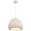 Kopułowa lampa wisząca 23160 do jadalni skandynawska biała