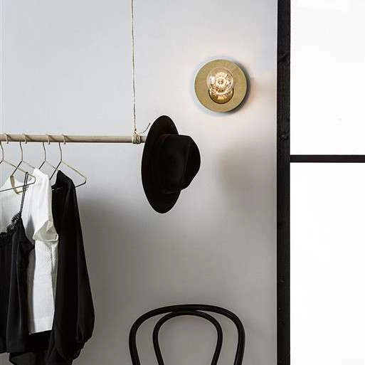 Kinkiet LAMPA ścienna DISC 106154 Markslojd metalowa OPRAWA ścienna mosiądz