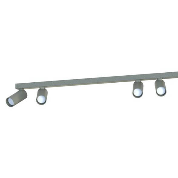Nasufitowa lampa na listwie Fourty 11470 metalowa jedwabisty grafit