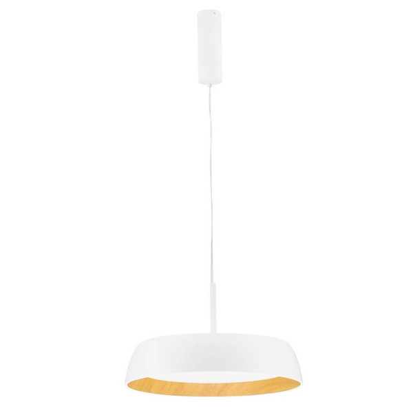 Kuchenna lampa wisząca CARACOLLO LE44813 LED 40W 3000K krągła biały drewniany