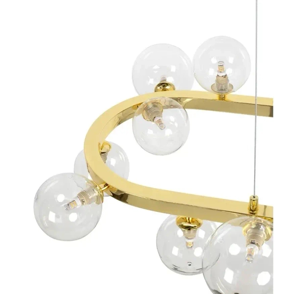 Lampa wisząca molekuły ALURE MSE1501100551 do salonu złote przezroczyste