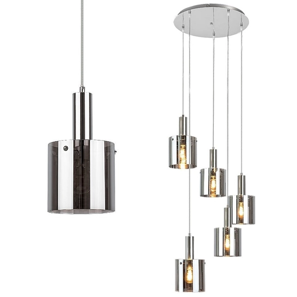 Nowoczesna LAMPA wisząca DONATI 5251 Rabalux szklany zwis kaskada chrom