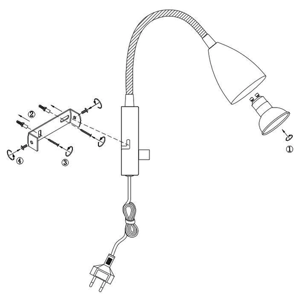 Kinkiet LAMPA ścienna CIRO 106589 Markslojd regulowana OPRAWA metalowy reflektorek na peszlu czarny
