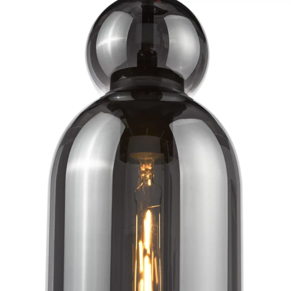 Loftowa wisząca lampa Tao TAO0110 do salonu czarny przydymiona