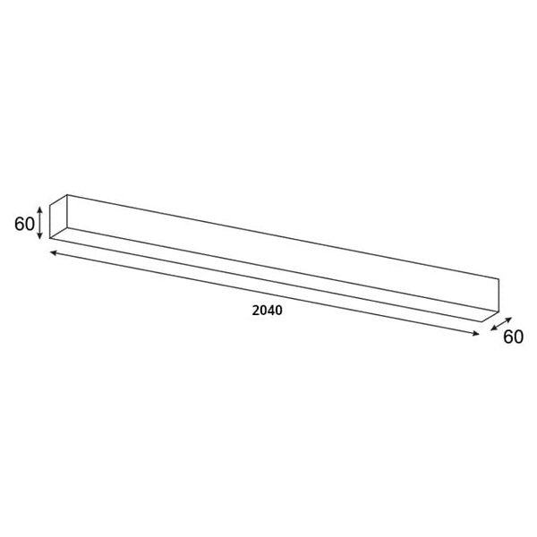Lampa liniowa sufitowa Lupinus 3115006203-1 Elkim LED 28W 4000K do salonu czarna