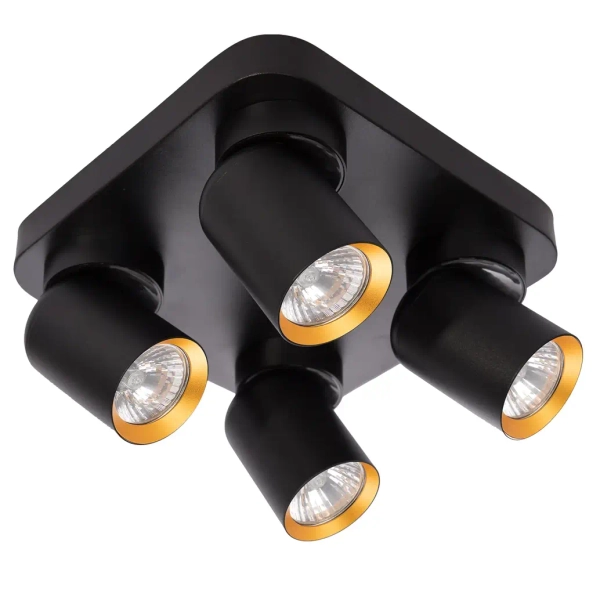 Obrotowa lampa na podsufitce ANDY ML9941 do biura czarno złoty