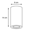 Sufitowa lampa tuba BARLO 70032102 Kaspa do łazienki IP44 metalowa czarna