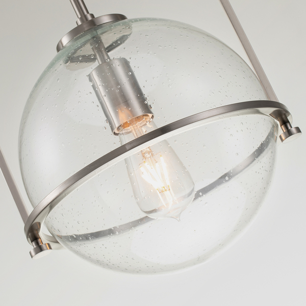 Wisząca lampa QN-SOMERSET-P-C-BN zwis ball kula nikiel